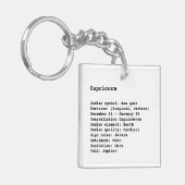 Astrologie zwart wit sleutelhanger (Voorkant Links)