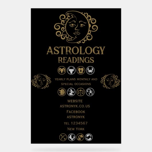 astrologielezen acryl bord (Voorkant)
