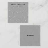 Astrologiestars Stud voor grijze kraft Vierkante Visitekaartje (Voorkant / Achterkant)