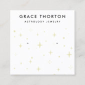 Astrologiesterren die juwelen-beeldschermkaart ver vierkante visitekaartje (Voorkant)