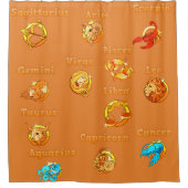 Astrologisch Douchegordijn (Voorkant)