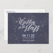 Astrologisch geschreven in de sterren Save the Dat Briefkaart (Voorkant / Achterkant)