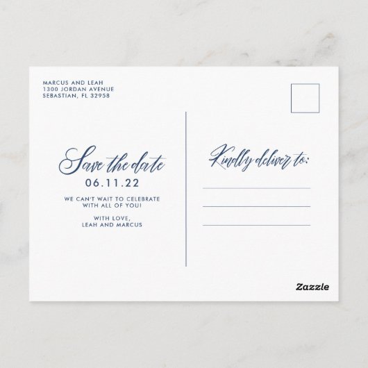 Astrologisch geschreven in de sterren Save the Dat Briefkaart (Achterkant)