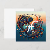 Astrologisch horoscoopteken Vissen Zodiac (Voorkant / Achterkant)