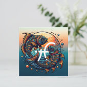 Astrologisch horoscoopteken Vissen Zodiac (Staand voorkant)