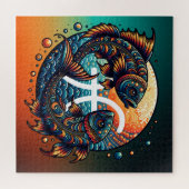Astrologisch horoscoopteken Vissen Zodiac Legpuzzel (Horizontaal)