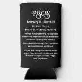 Astrologisch horoscoopteken Vissen Zodiac Seltzer Blikjeskoeler (Achterkant)