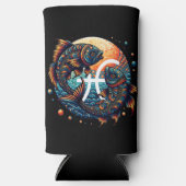 Astrologisch horoscoopteken Vissen Zodiac Seltzer Blikjeskoeler (Voorkant)