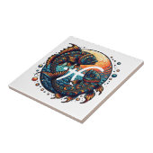 Astrologisch horoscoopteken Vissen Zodiac Tegeltje (Zijkant)