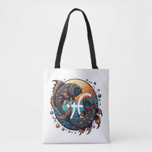 Astrologisch horoscoopteken Vissen Zodiac Tote Bag