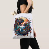 Astrologisch horoscoopteken Vissen Zodiac Tote Bag (Dichtbij)