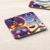 Astrologisch horoscoopteken Weegschaal Zodiac Bier Onderzetter (Linkerzijde)