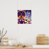 Astrologisch horoscoopteken Weegschaal Zodiac Poster (Keuken)