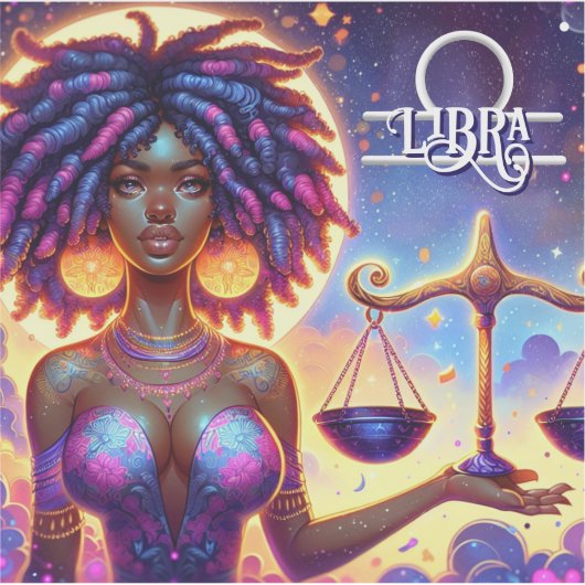 Astrologisch horoscoopteken Weegschaal Zodiac Sticker (Voorkant)