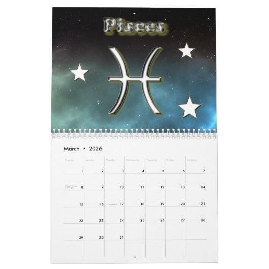 Astrologisch Kalender (Mar 2026)