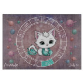 Astrologisch Kanker Schattigee kat Zodiac Wheel Snijplank (Voorkant)