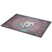 Astrologisch Kanker Schattigee kat Zodiac Wheel Snijplank (Hoek)