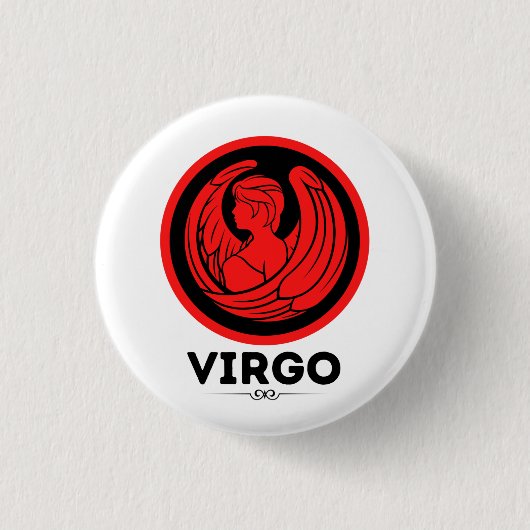 Astrologisch logo voor virgo ronde button 3,2 cm (Voorkant)