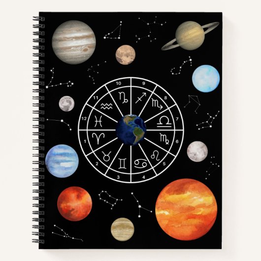 Astrologisch Natal Wheel Journal Notitieboek (Voorkant)