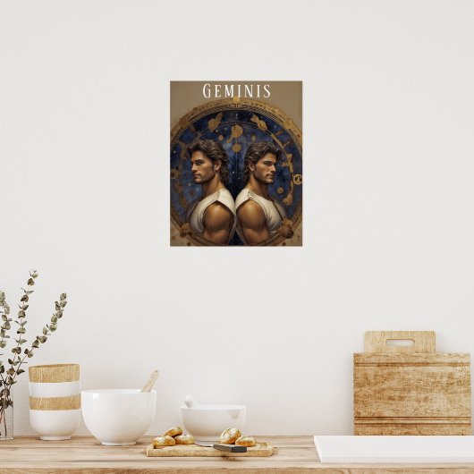 Astrologisch Poster bij de man (Keuken)