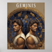 Astrologisch Poster bij de man (Voorkant)