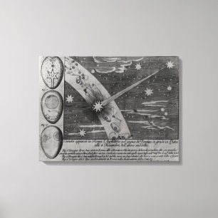 Astrologisch schema van de komeet canvas afdruk
