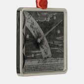 Astrologisch schema van de komeet metalen ornament (Rechts)