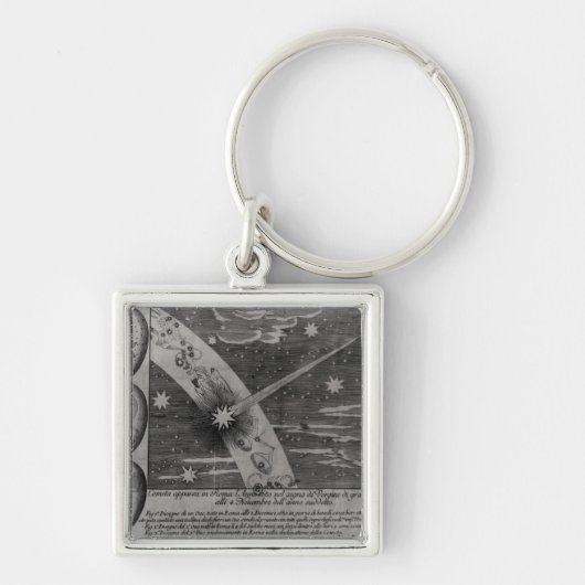 Astrologisch schema van de komeet sleutelhanger (Voorkant)