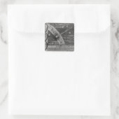 Astrologisch schema van de komeet vierkante sticker (Tas)