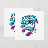 Astrologisch Schorpioen Vibes  sterrenbeeld Kaart (Voorkant / Achterkant)