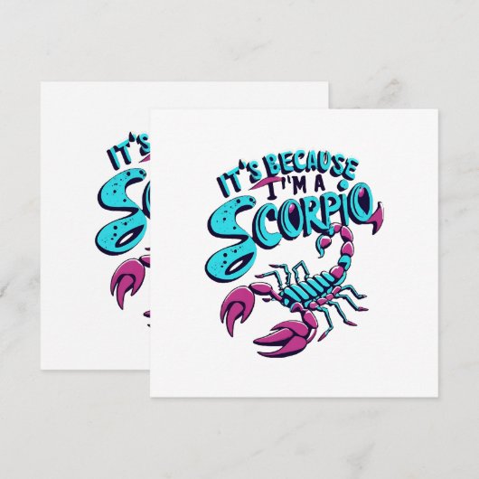 Astrologisch Schorpioen Vibes sterrenbeeld Kaart (Voorkant / Achterkant)