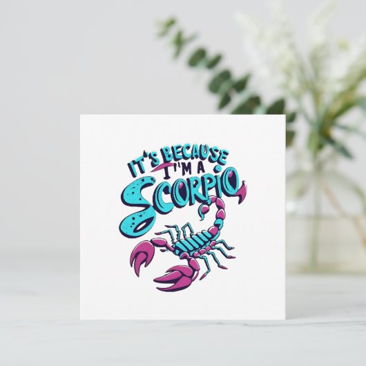 Astrologisch Schorpioen Vibes  sterrenbeeld Kaart (Staand voorkant)