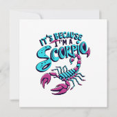 Astrologisch Schorpioen Vibes  sterrenbeeld Kaart (Achterkant)