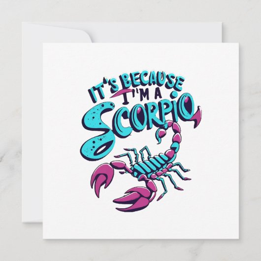 Astrologisch Schorpioen Vibes sterrenbeeld Kaart (Achterkant)