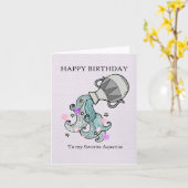 Astrologisch sterrenbeeld Schattigee Waterman Verj Kaart (Gele Bloem)