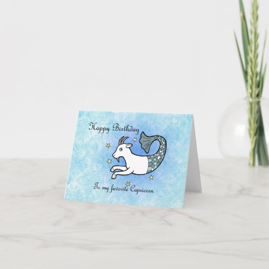Astrologisch sterrenbeeld Steenbok Geit Verjaardag Kaart (Voorkant)
