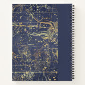 Astrologisch Sterrennacht-zakboek met naam Notitieboek (Achterkant)