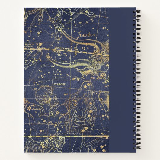 Astrologisch Sterrennacht-zakboek met naam Notitieboek (Achterkant)