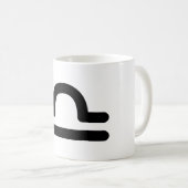 Astrologisch symbool voor beha. 5 koffiemok (Voorkant rechts)