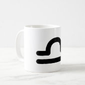 Astrologisch symbool voor beha. 5 koffiemok (Voorkant links)