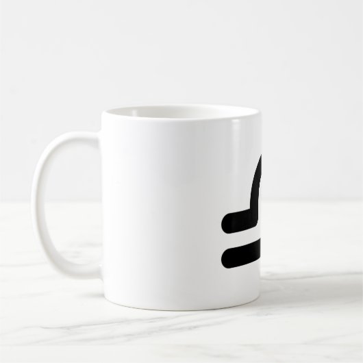 Astrologisch symbool voor beha. 5 koffiemok (Links)