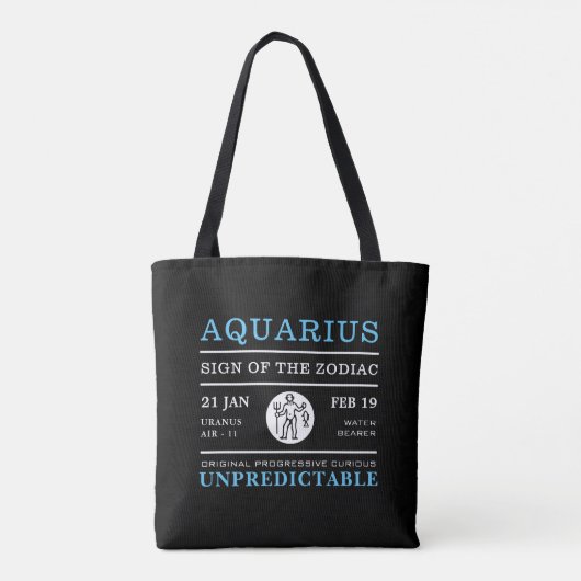 Astrologisch symbool voor de dierentuin tote bag (Achterkant)