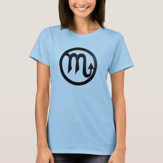 astrologisch symbool voor de onderdrukte Scorpio T-shirt (Voorkant)