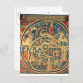 Astrologisch tapijt briefkaart (Voorkant / Achterkant)