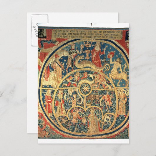 Astrologisch tapijt briefkaart (Voorkant / Achterkant)