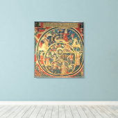 Astrologisch tapijt canvas afdruk (Insitu (Houten vloer))
