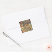 Astrologisch tapijt vierkante sticker (Envelop)