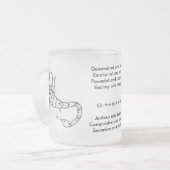 astrologisch-teken-2, Bepaalde en forcefulEm... Matglas Koffiemok (Voorkant links)