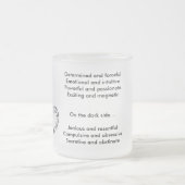 astrologisch-teken-2, Bepaalde en forcefulEm... Matglas Koffiemok (Center)