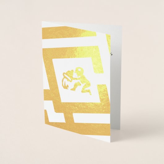 Astrologisch teken Aquarius Folie Decor Aangepaste Kaarten (Voorkant)
